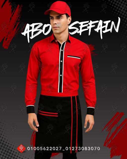 waiter uniform-أفضل تصميمات الزى الموحد للمطاعم و الكافيهات و اليونيفورم الفندقى -شركة ابو سيفين 