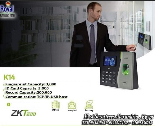 جهاز بصمة حضور و انصراف في اسكندرية جهاز بصمة حضور و انصراف في اسكندرية network device k14pro zkteco