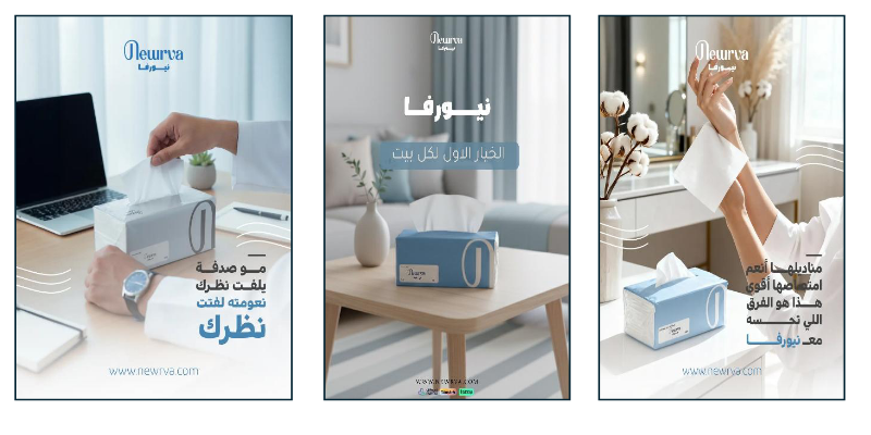 نيورفا | حيث تلتقي الجودة الفندقية بالذكاء الاقتصادي في منتجات النظافة الورقية