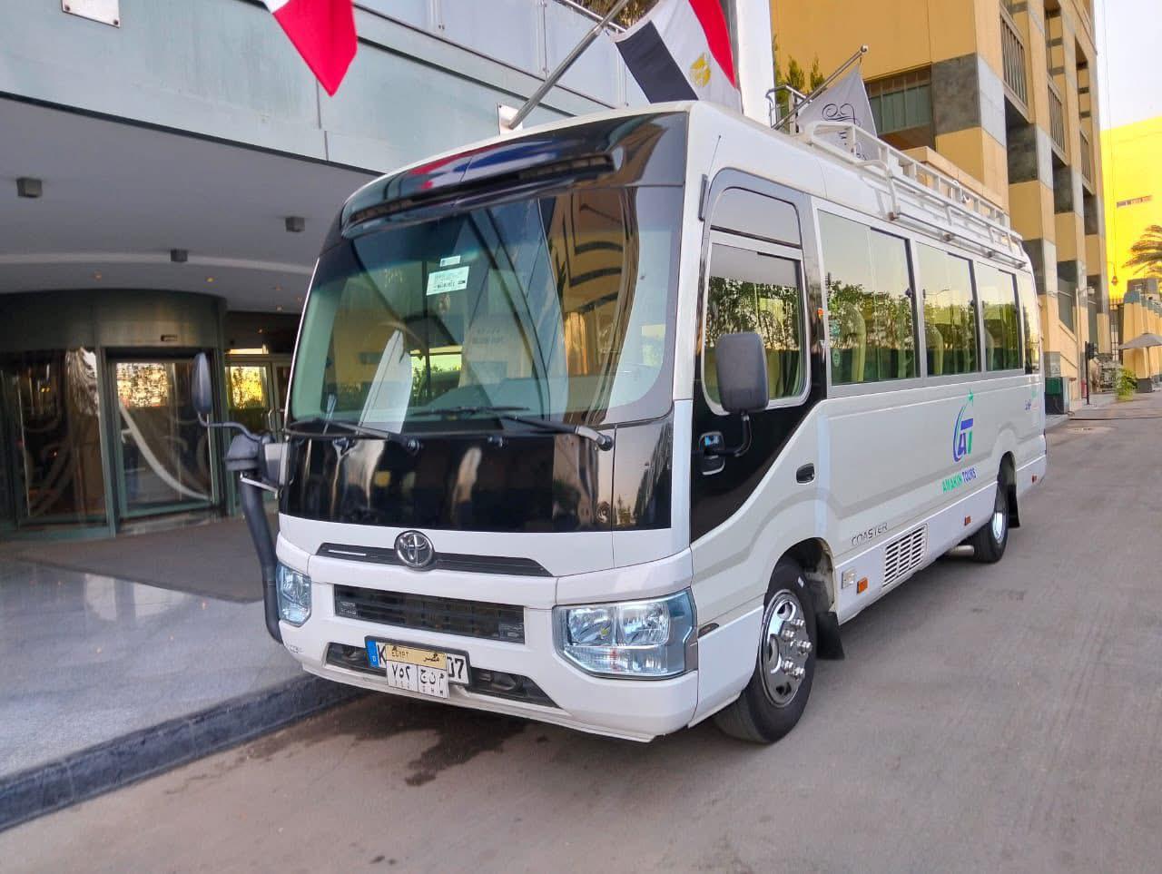 باص تويوتا كوستر سياحي للإيجار بأفضل الأسعار في مصر  | toyota coaster for rent