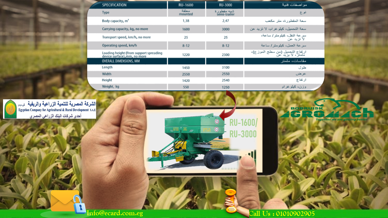 الزراعة والحصاد مع منتجات الشركة المصرية