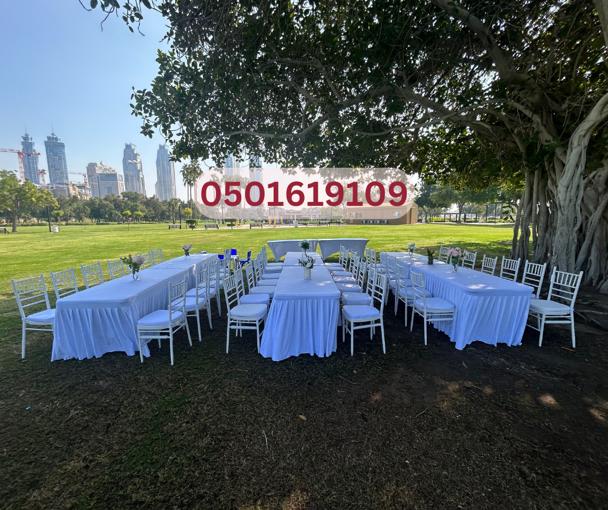 "Dubai Event Elegance: Chairs & Tables for Rent"