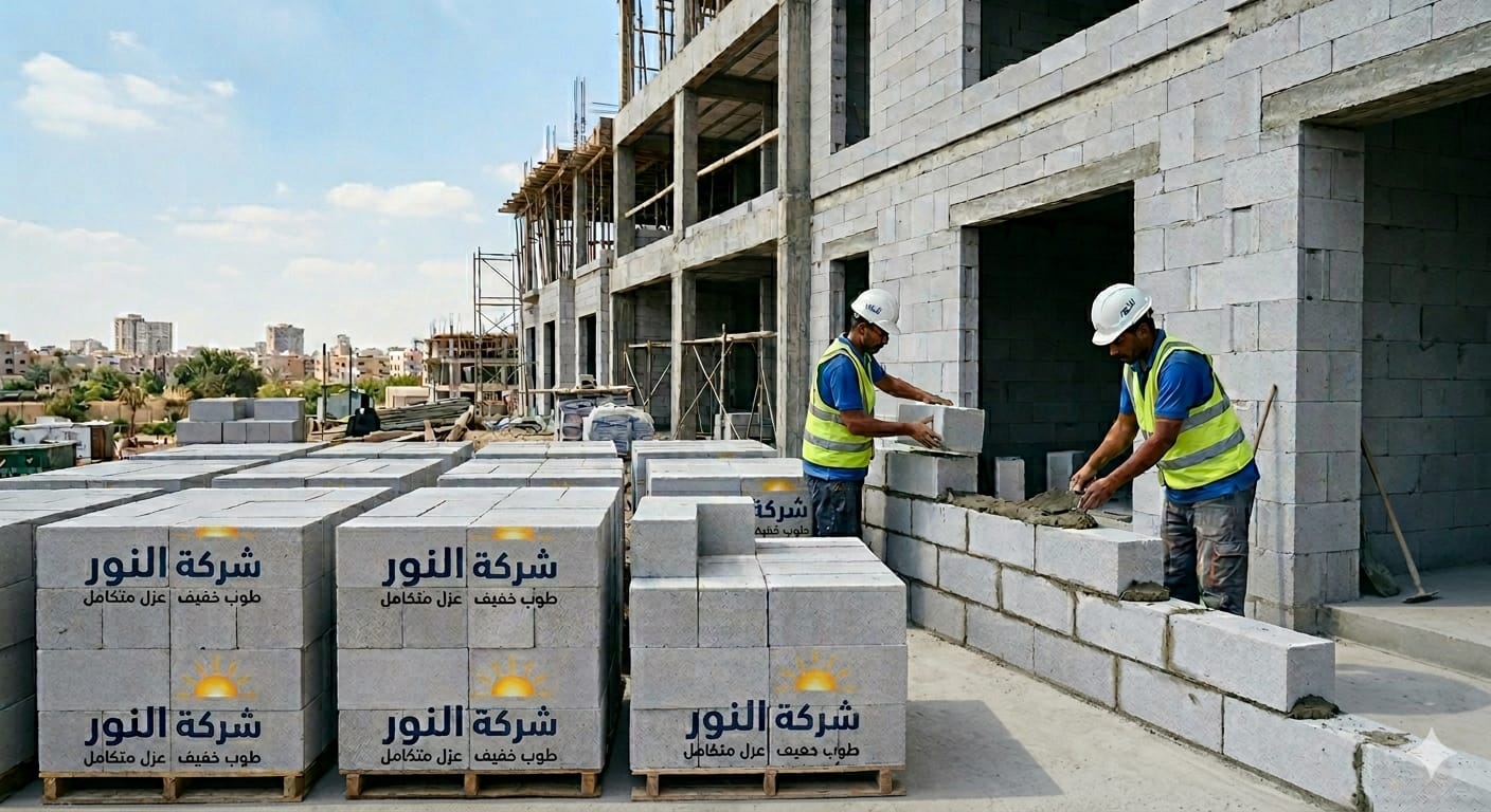  عايز تبني بسرعة وجودة أعلى؟ الحل عندك في الطوب الأبيض الرغوي