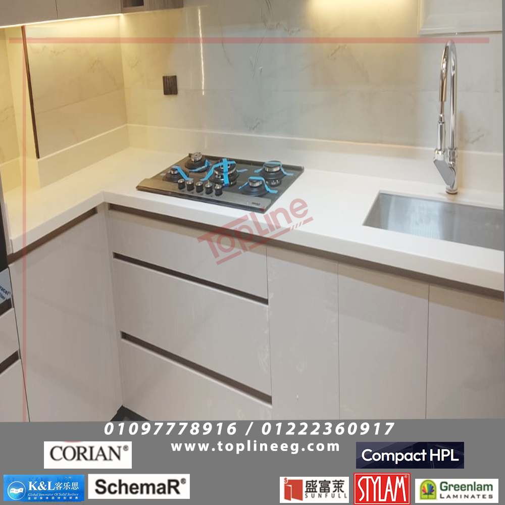 كوريان corian مطابخ كوريان بديل رخام صناعي كوريان مطابخ كاونتر توب عيادات مستشفيات معامل فنادق مولات