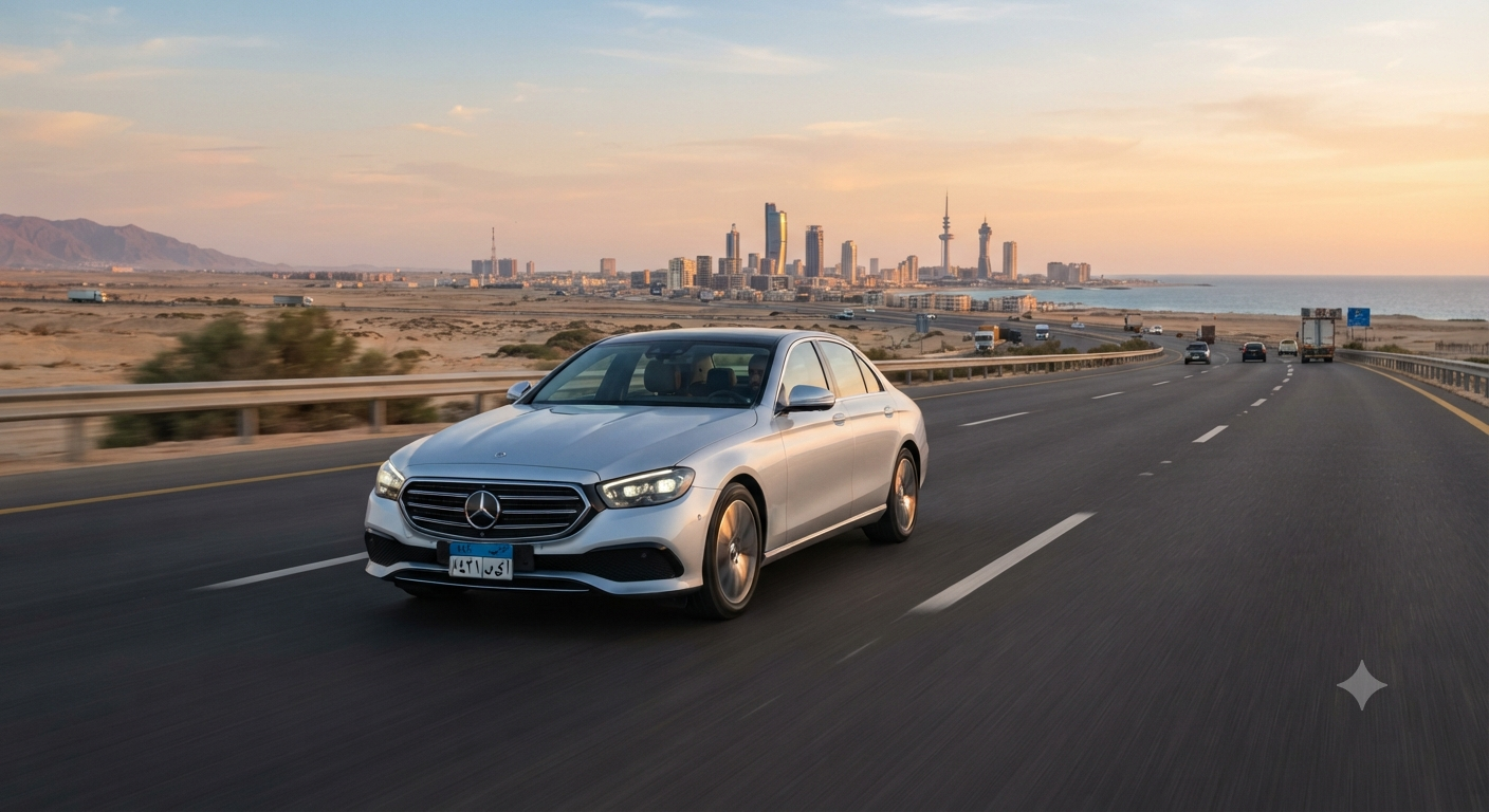 Car Rental Mercedes E200 Model 2026 from Cairo Airport to Marsa Alam with Tourist Company for Ultima