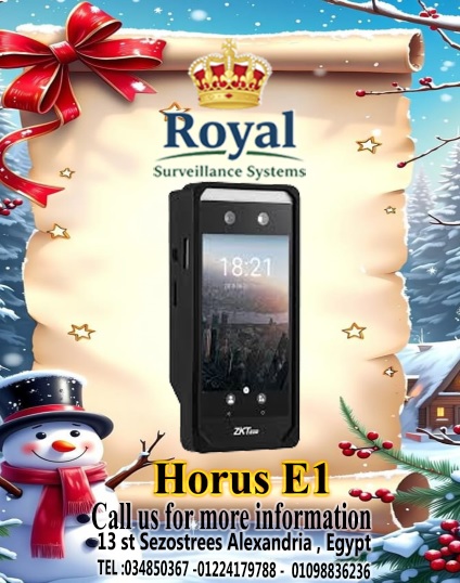 #ZKTeco horus E1 جهاز بصمة الوجه الحضور والانصراف من شركة رويال
