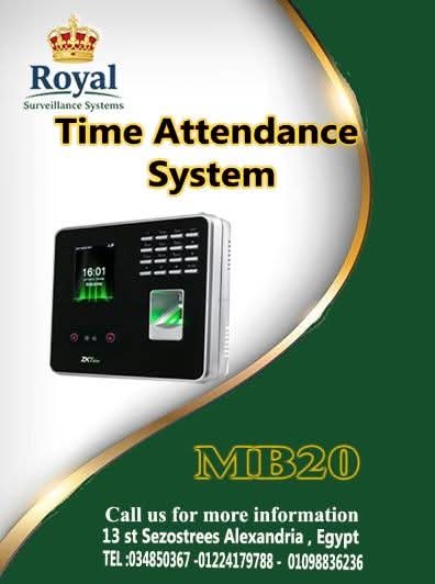 عزز أمان شركتك في الإسكندرية مع جهاز بصمة الوجه ZKTeco MB20 ????