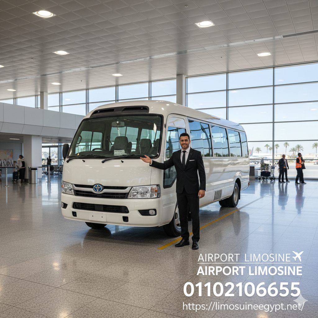 How to Book Toyota Coaster 24-Seater Minibus for Airport & Tourism Transfer in Egypt (2025 Model) 