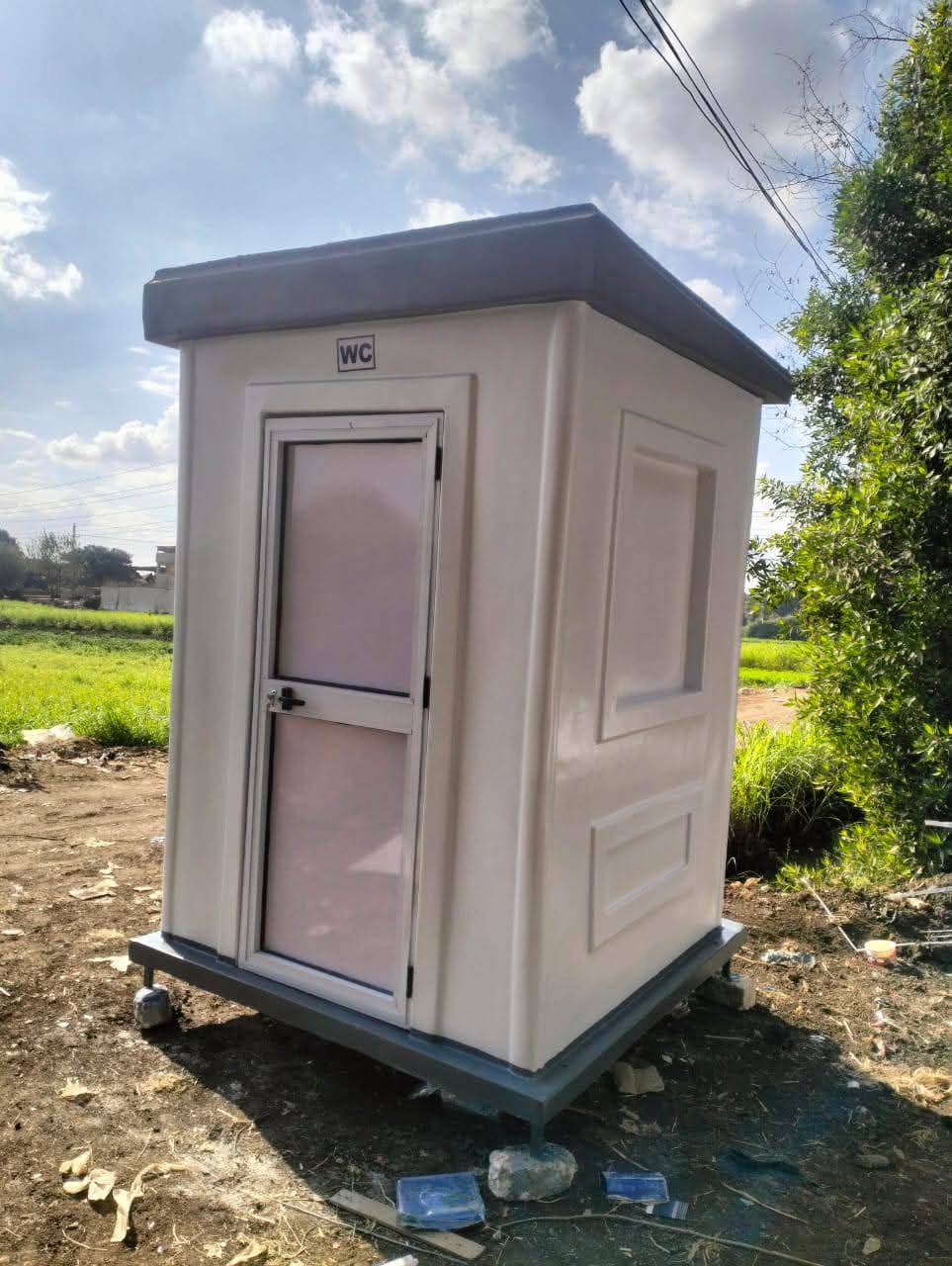  حمامات متنقلة للبيع - الندى للفيبر جلاس حمامات جاهزه للبيع فيبر جلاس 