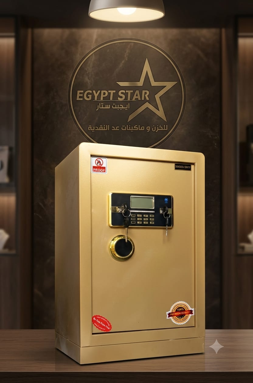 لخزنة اللي بتجمع بين القوة والفخامة! مزودة بلوحة ارقام ديجيتال لسهولة فتح وغلق الخزنة.