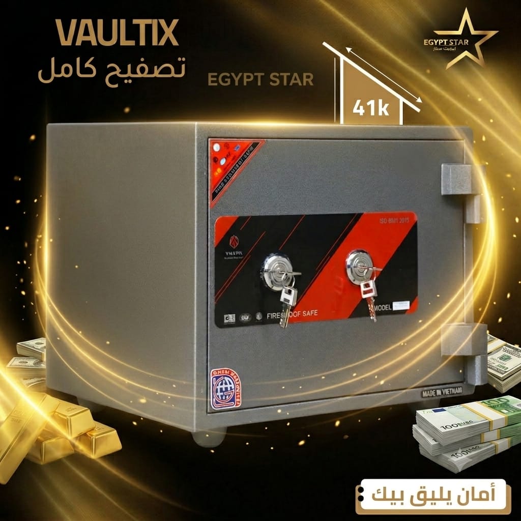 خزنة Vaultix… لما الأمان يبقى أسلوب حياة ????  الخزنة اللي مصممة علشان تقول للقلق: انتهى وقتك!  ✅ ----