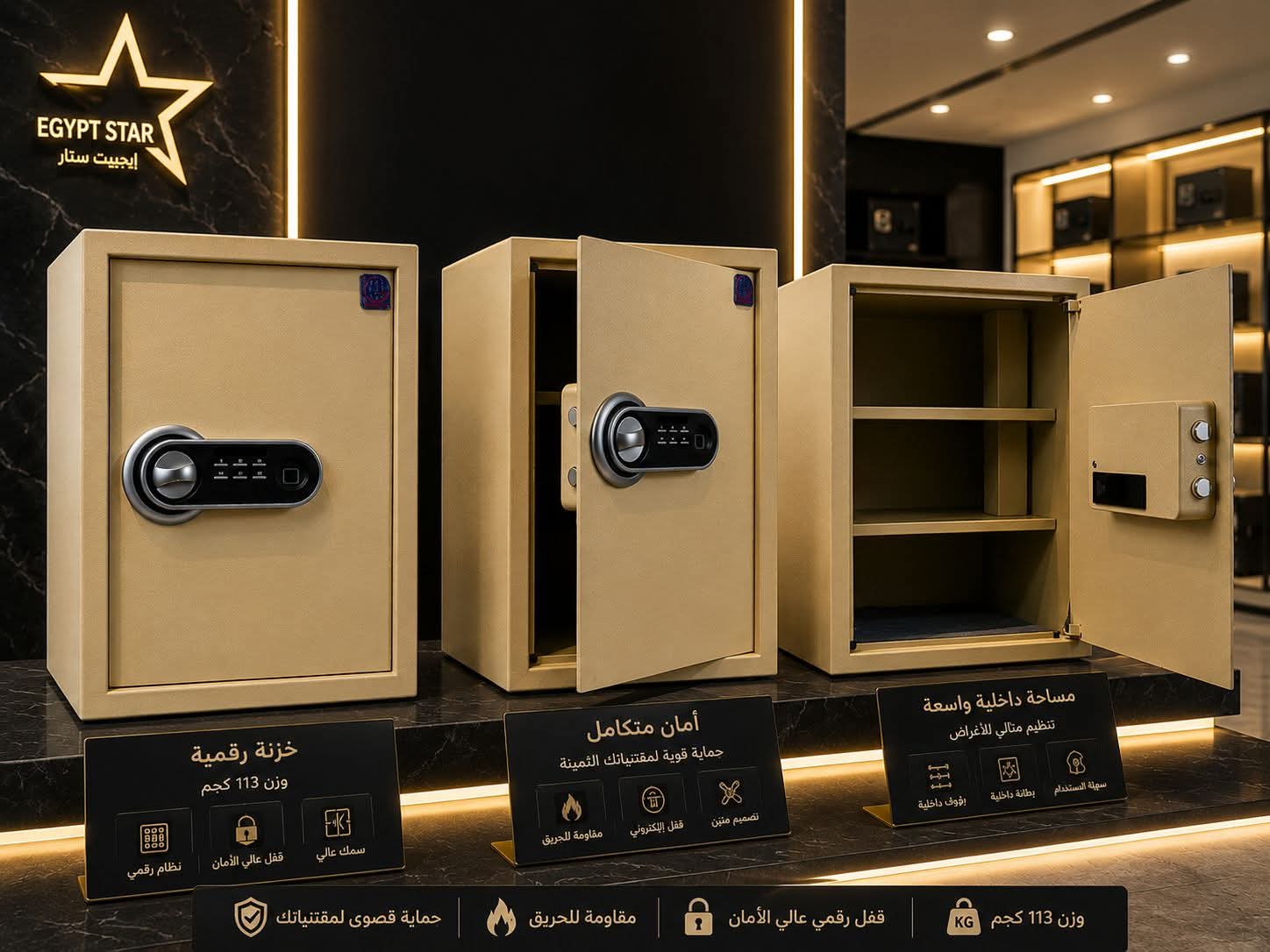 الخزنة الفندقي بالبصمة  احفظ مقتنياتك المهمة بأعلى درجات الحماية لينك السايت https://egyptstar.co