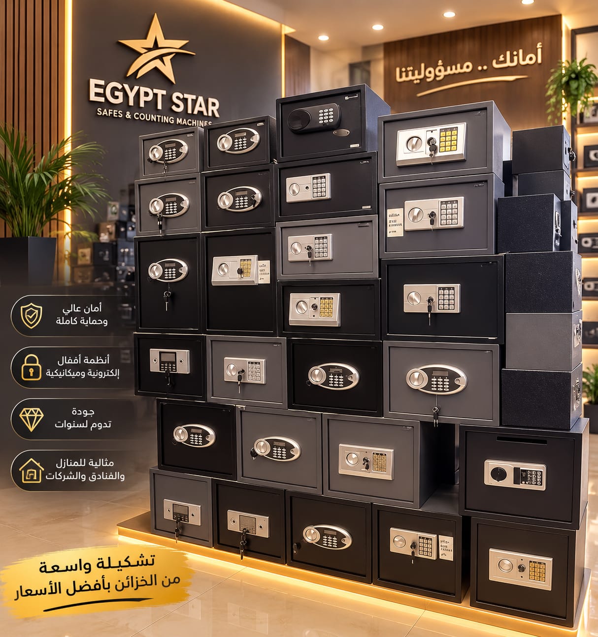 ???????? خزائن فندقية… أمان وراحة لضيوفك! خلّي كل ضيف يحس إن مقتنياته في أمان من أول لحظة ✨ 