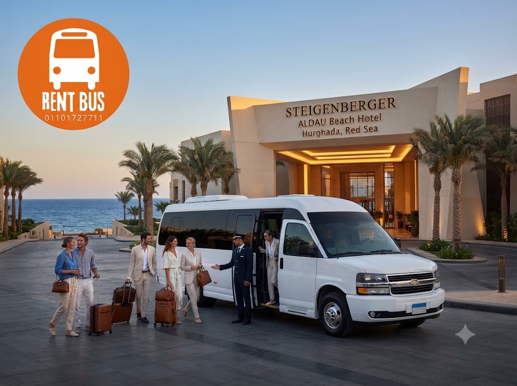 33 Seater Mini Bus Rental to Hurghada | Chevrolet Tourist Minibus with Driver to Steigenberger ALDAU