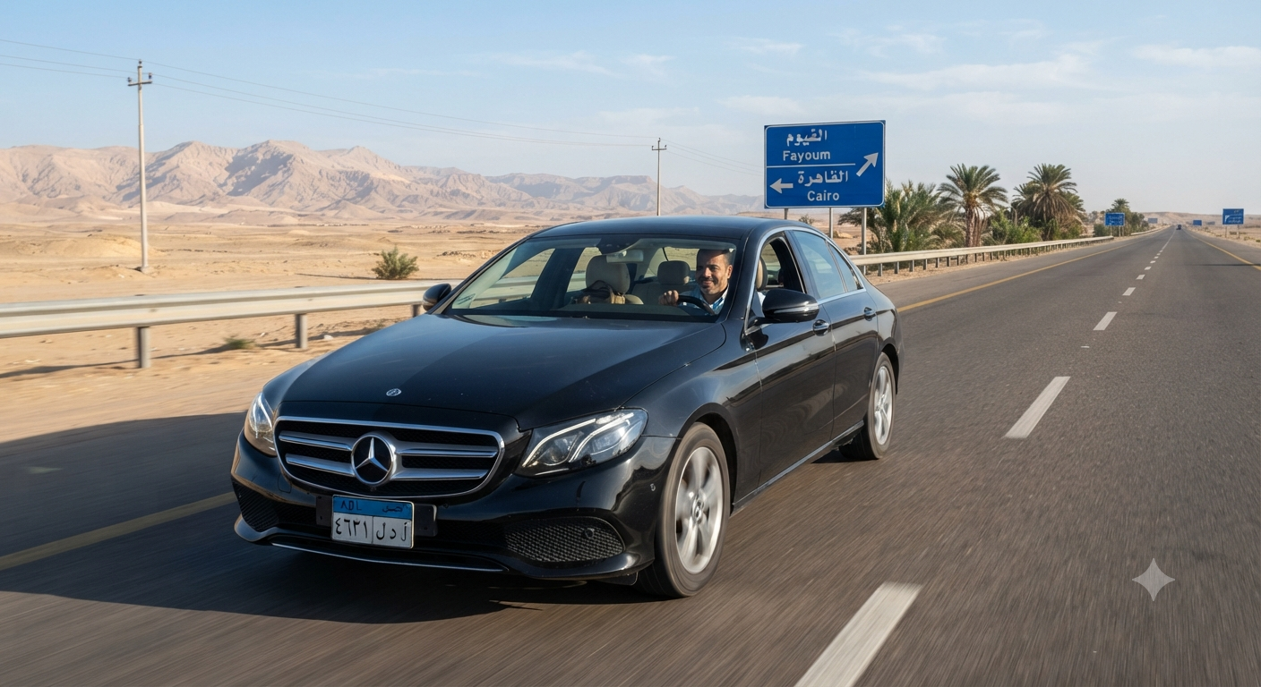Rent Car Mercedes E200 2026 With Private Driver From Cairo Airport To Al Massa Hotel
