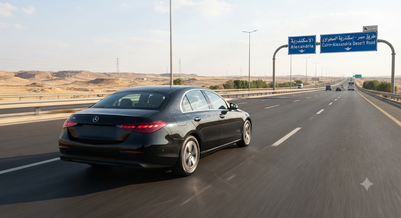 RENT MERCEDES C180 MODEL 2026 WITH DRIVER FROM CAIRO AIRPORT TO LUXOR TOURS