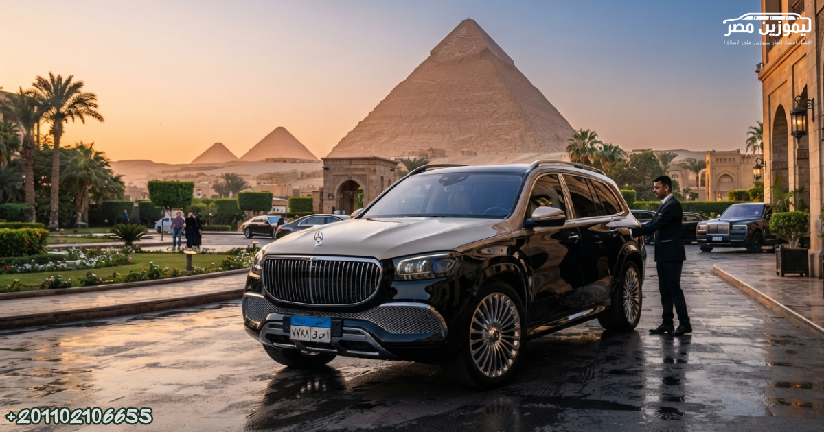 Luxury Car Rental Egypt | Mercedes Maybach GLS with Driver | Cairo Airport to Marriott Mena House