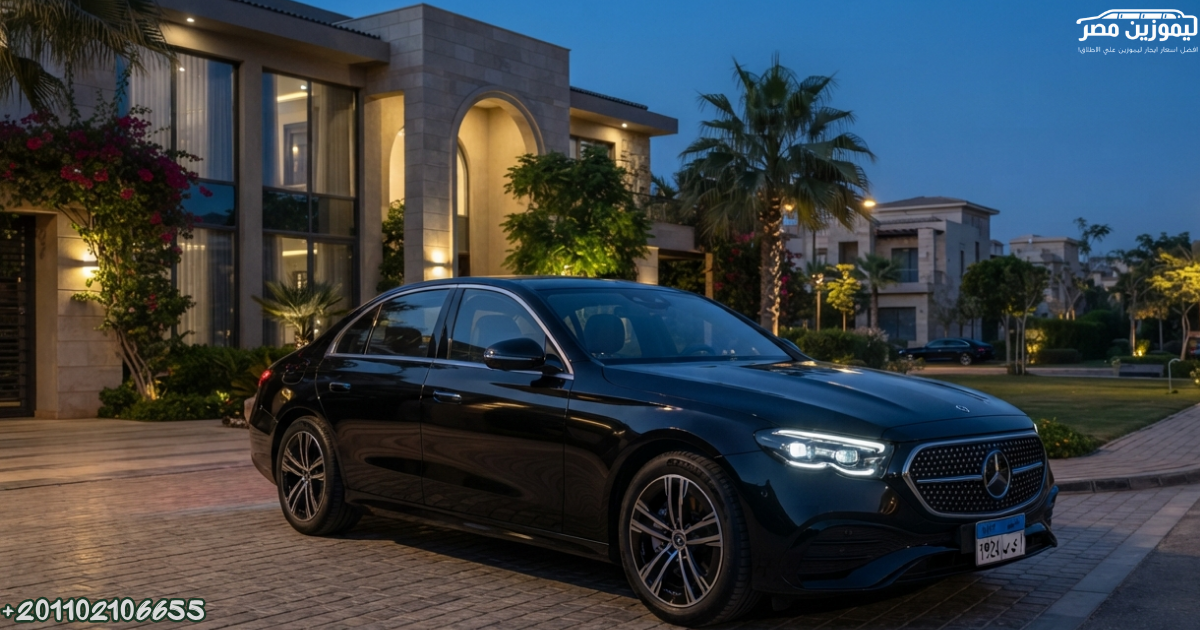 Luxury Rental Egypt | Mercedes E200 with Chauffeur | Cairo International Airport to Madinaty