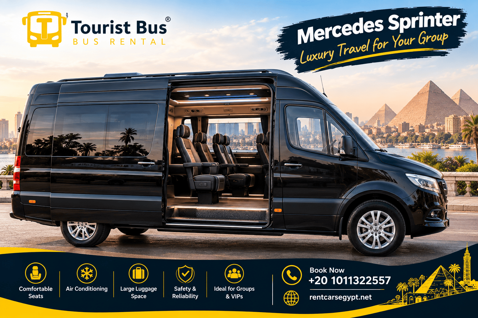 Mercedes Sprinter Rental in Egypt Looking for a comfortable and reliable 