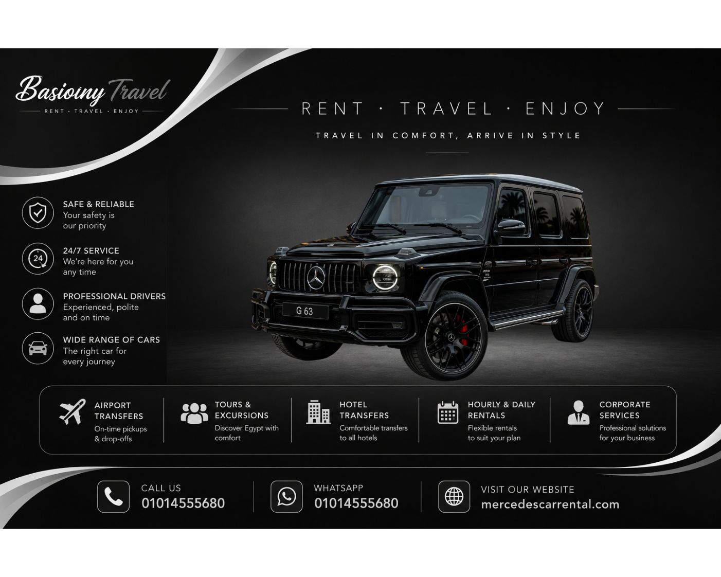Rent Mercedes | Mercedes G63 | Cairo Airport ✈️ to El Gouna ????