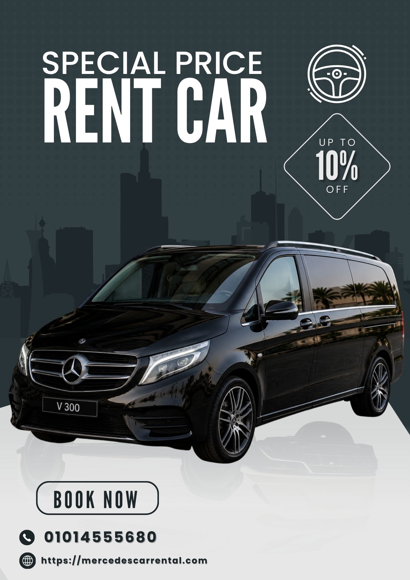 Rentcar | Mercedes V300 Executive Van | Cairo Airport ✈️ to Hilton Hotel